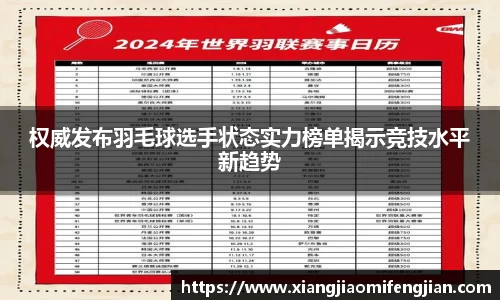 权威发布羽毛球选手状态实力榜单揭示竞技水平新趋势